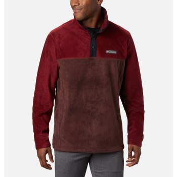 Pánské Svetry Columbia Steens Mountain Half Snap Fleece Červené Černé HQVXTD019